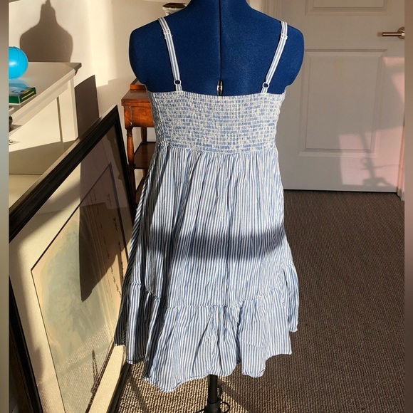 Old Navy blue and white striped sundress - Picture 3 of 6
